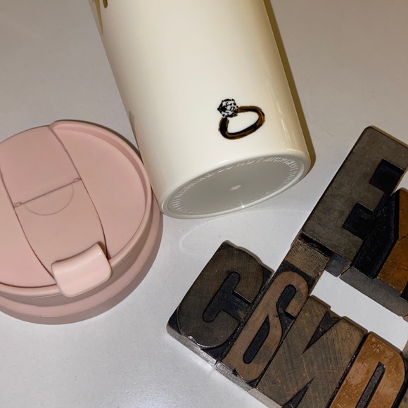 ♠️KATE SPADE NEW YORK “Miss to Mrs.” 💍 Coffee/aTea Tumbler - Picture 4 of 8